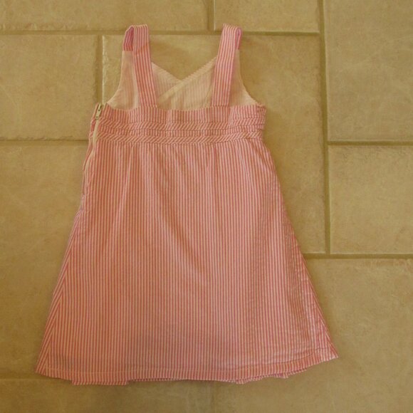 OSHKOSH GENUINE KIDS GIRL'S SIZE 24 mo DRESS PINK & WHITE STRIPE CHURCH SUNDRESS - Picture 10 of 13